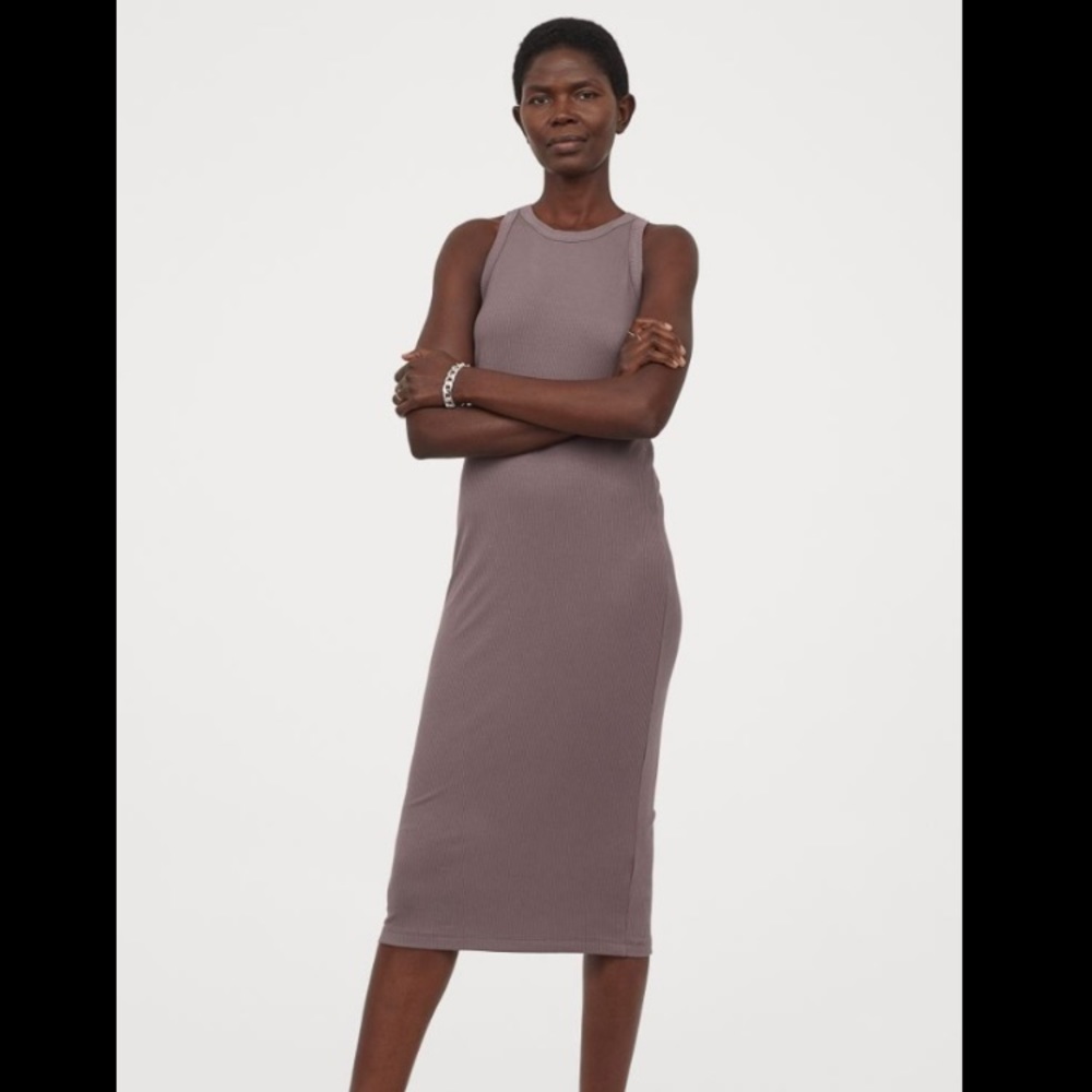 H&M! Ribbed Midaxi Dress! Size Medium